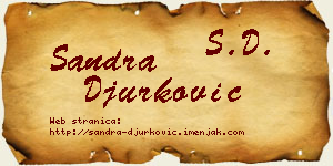 Sandra Đurković vizit kartica